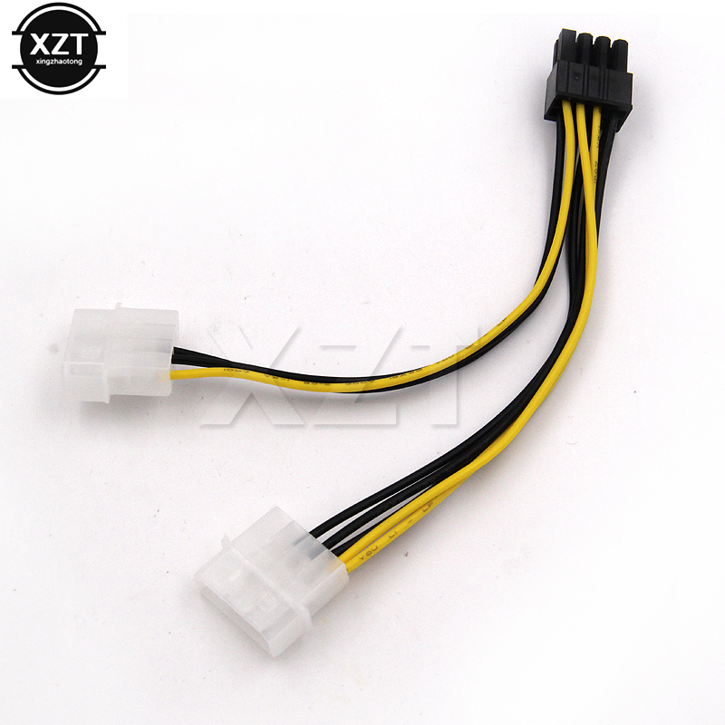 High Quality Pci-e ATX PSU Power Converter Cable - Molex to Pcie 8 pin Adapter 6 inch 2 x Molex 4 pin to 8-Pin PCI Express. 