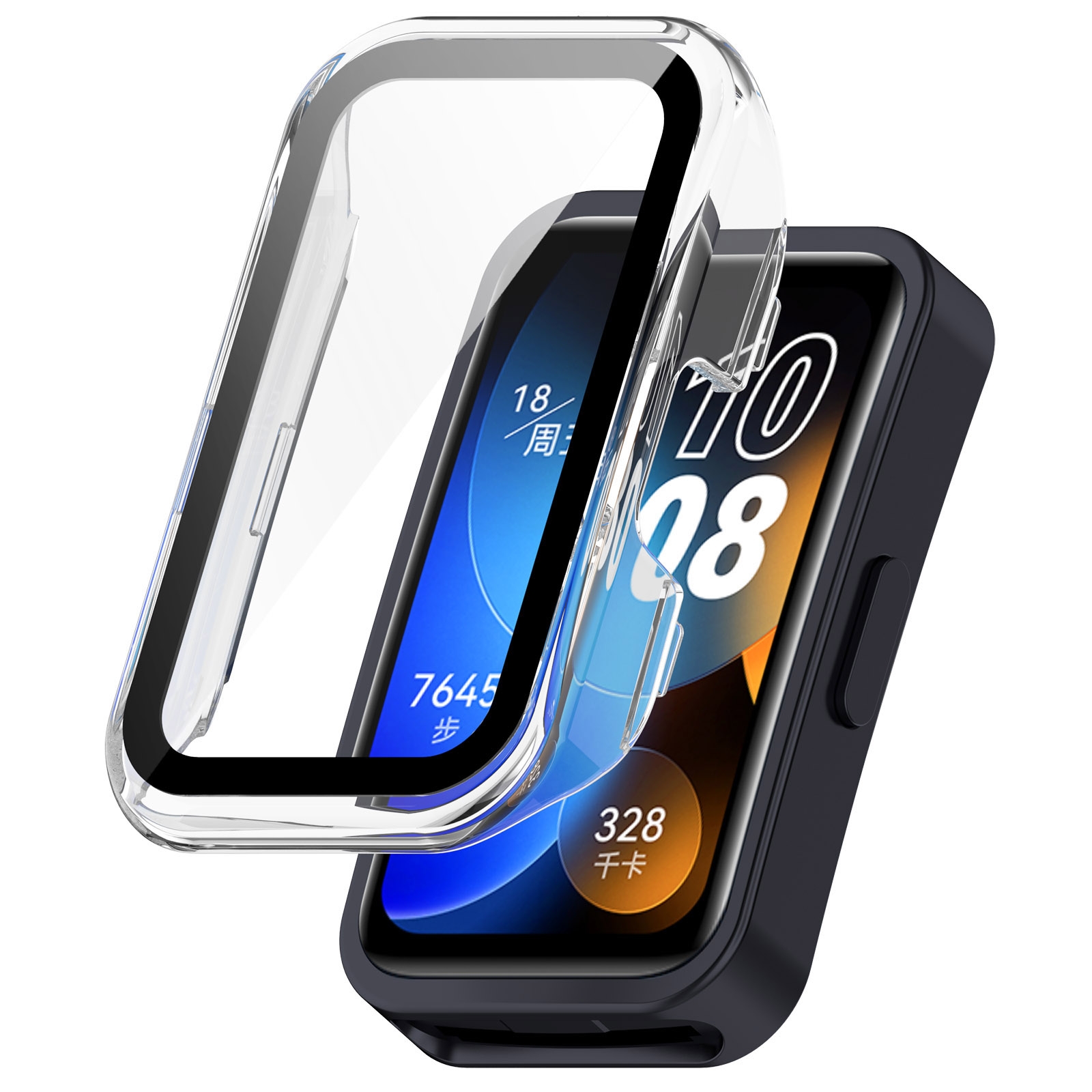 PC + Tempered Film Integrated Protective Watch Case For Huawei Band 9 / 8