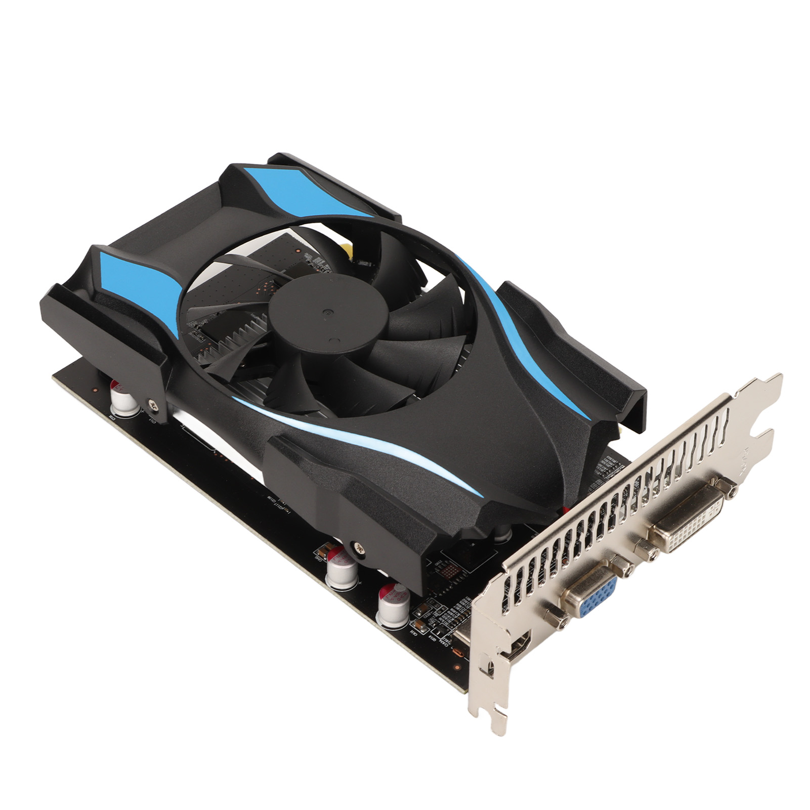 HD7670 Graphics Card 1GB DDR5 for AMD Chip Aluminum Cooling PCI Express X16 Desktop Gaming Graphics Card with Large Fan