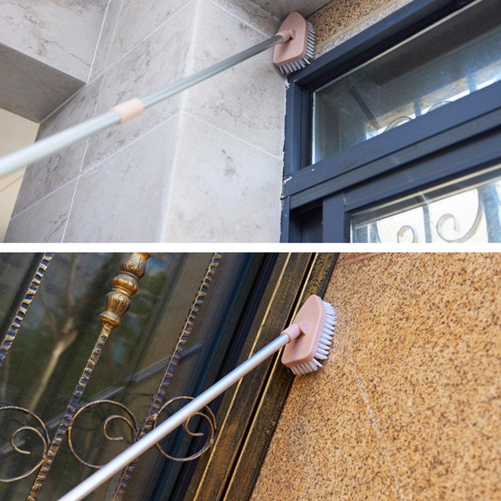 Retractable Multifunctional Long Handle Cleaning Brush with Detachable Brush Head Extended to 100cm for Floor Wall Corner Tile. 