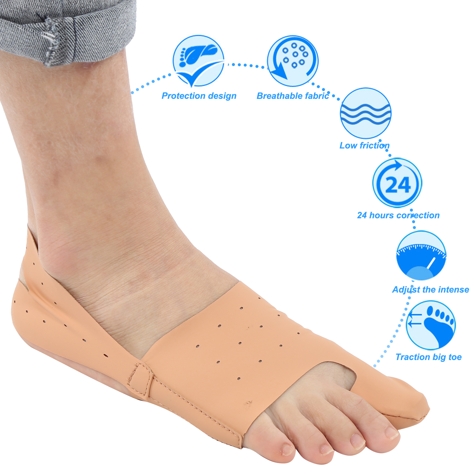 2pcs Big Toe Bunion Splint Straightener Corrector Foot Pain Relief