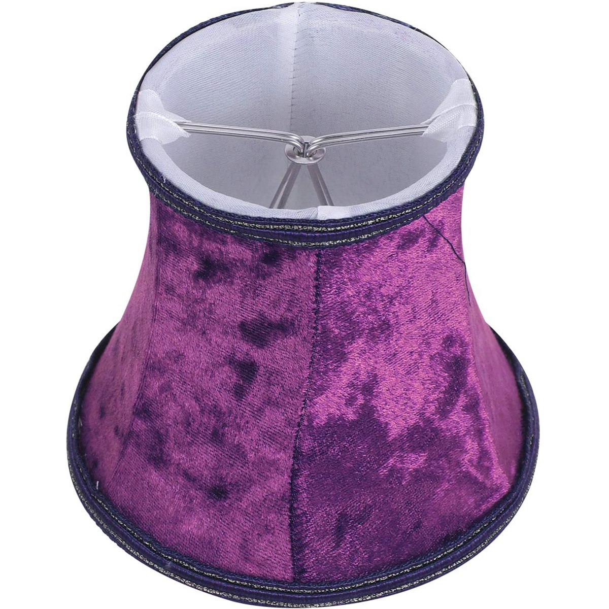 Cloth Shade Clip- on Bulbs Fabric Lampshade Bell Shape Lamp Cover for Table Lamp Chandelier Wall Light, Random Color