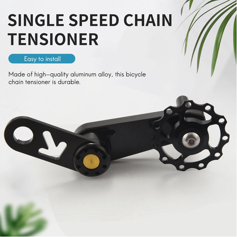 Folding Bike Chain Tensioner Bicycle Guide Wheel Single Speed Rear Derailleur Chain Tensioner with Sprocket. 