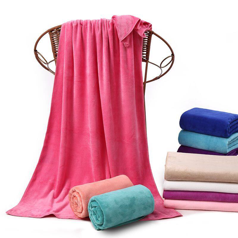 Tuala Mandi Terbal Besar Extra Large Serap Bath Towel（140cm X 70cm）Thick Microfiber Serap Air Tower Towel Plus Saiz Quick Dry. 