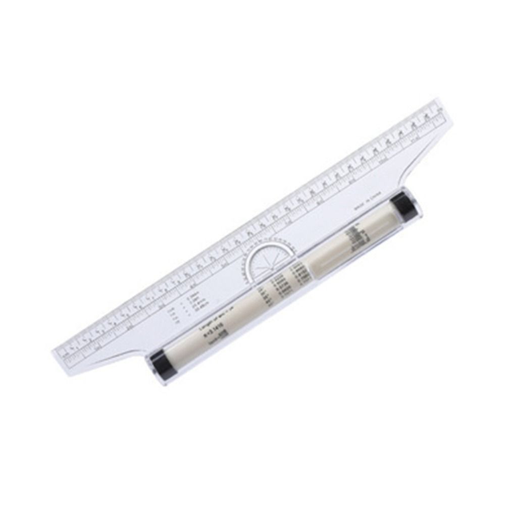 Transparent Parallel Roller Ruler Multi Function 15/30CM Plastic Stationery Scale Angle Balance Ruler Architectural Amour zii. 