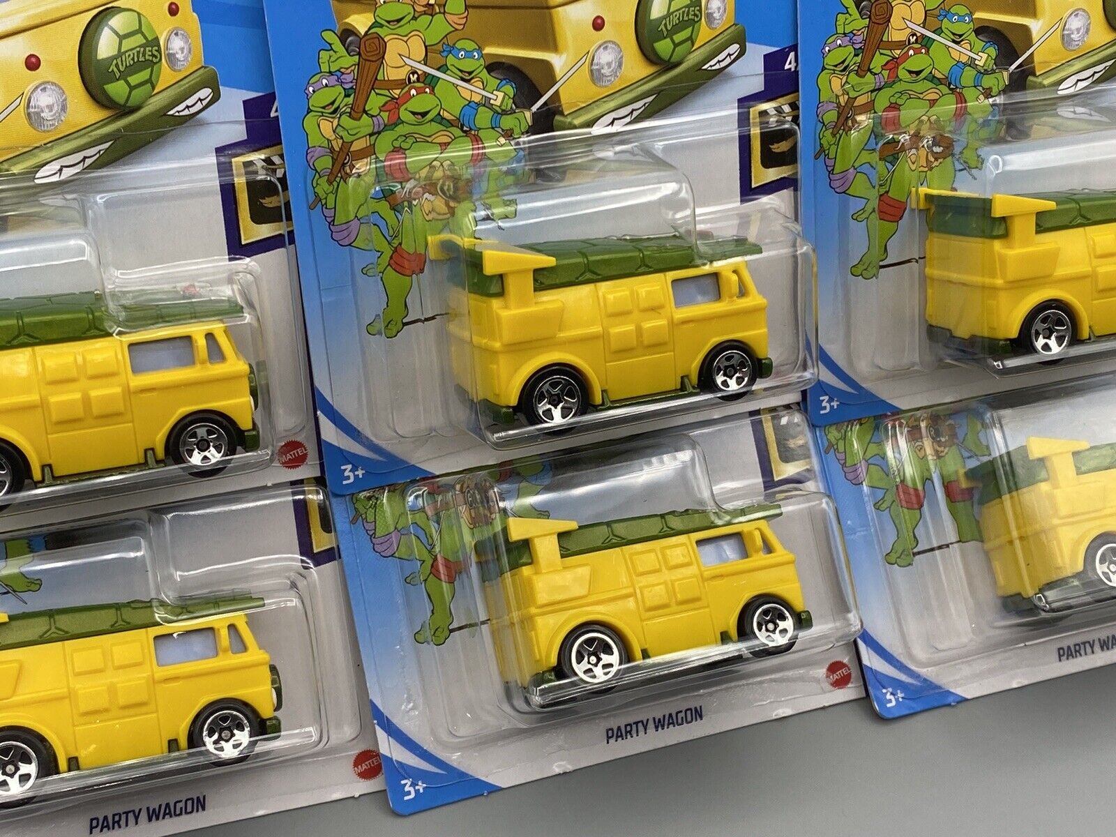 Exceotional Quality - Hot Wheels Mainline Kishore Mutant Ninja Turtle Party Wagon yellow, scale-1: 64 - Sustainable Option. 