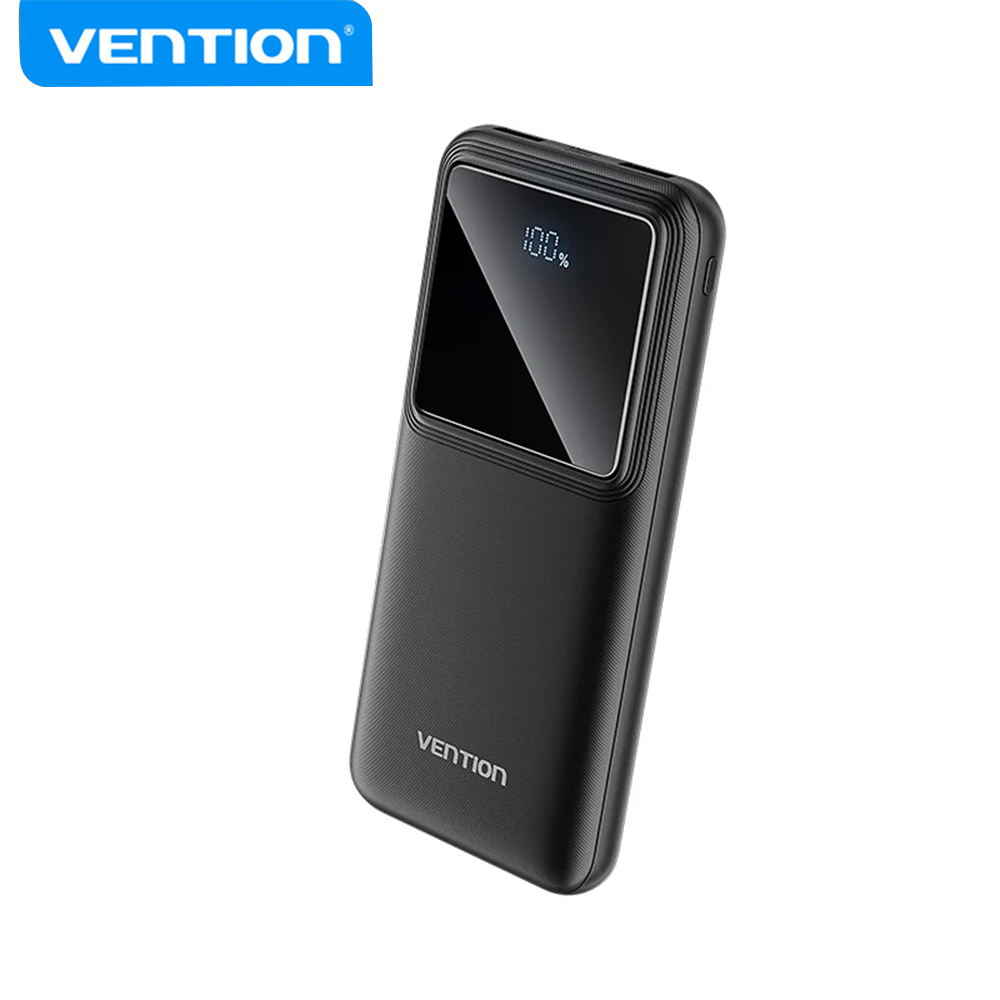 VENTION  10000mAh LED Display Power Bank FHKB0/FHKW0 - 22.5W/20W PD output - Simultaneous Charging - Smart Digital Display - Long Backup Power Bank