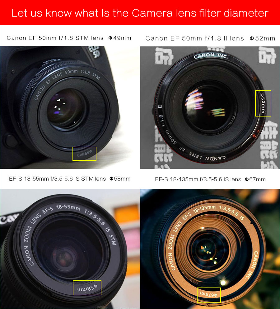 Camera Macro Lens Reverse Adapter Set for Canon EOS 70D 80D 700D 750D 800D 1200D 100D 200D 5D2 5DIII 5DIV 6D Mark II 77D 7D DSLR. 