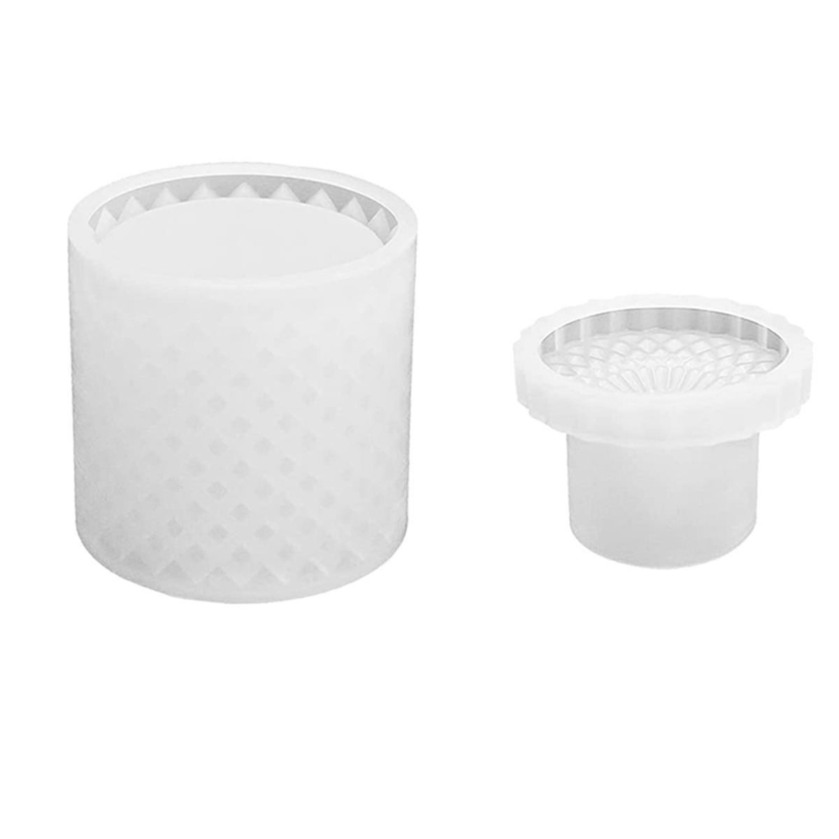 JAERBEE Resin Box Molds with Lids,3D Jar Silicone Mold, Trinket Storage Container Box Mold for Resin Casting Home Decor