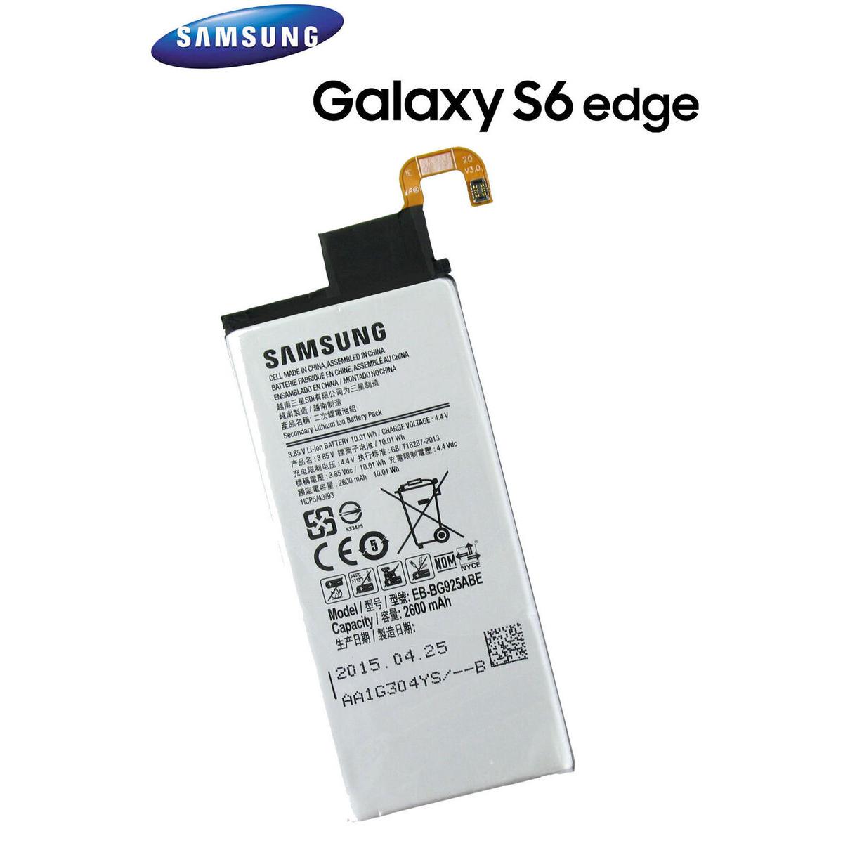 Mobile Battery for Samsung Galaxy S6 Edge Replacement EB-BG925ABA Battery with 2600mAh