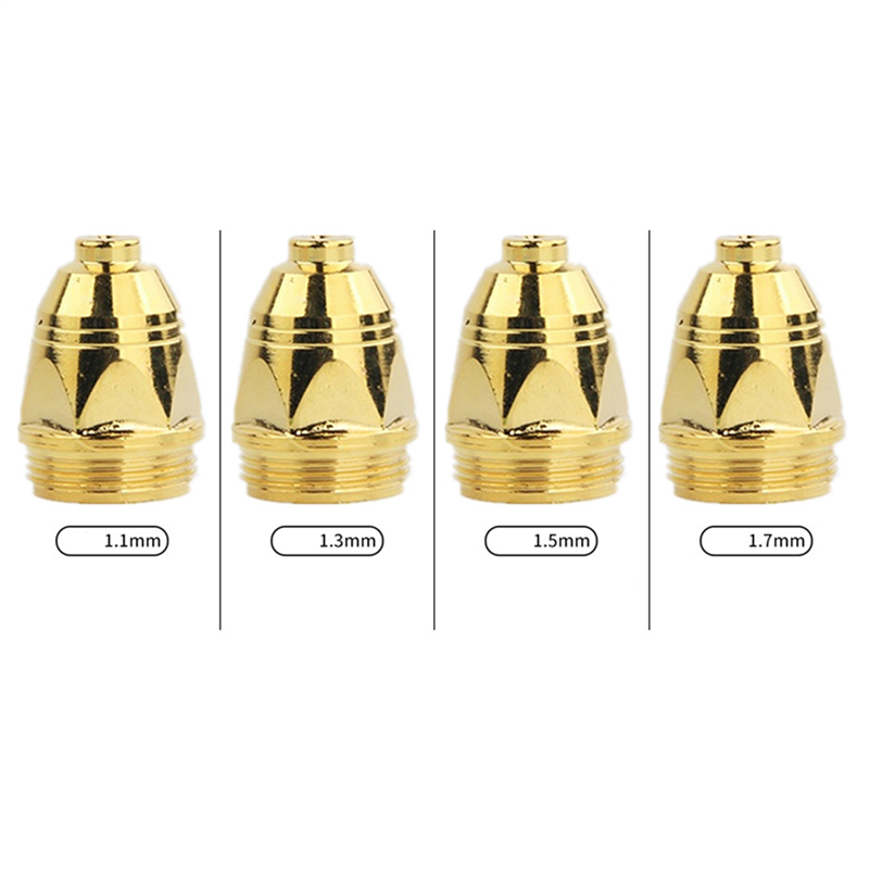 20 Sets/Lot P80 Air Plasma Consumables Golden CNC Cutting Machine Plasma Cutter Nozzle Hafnium Electrode 1.3mm