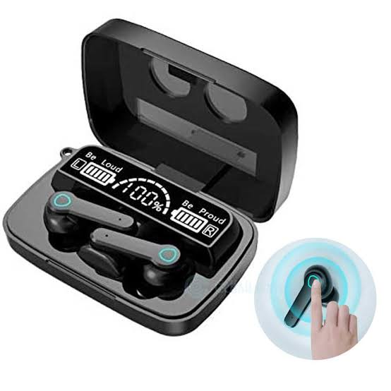 M19 TWS Wireless Bluetooth 5.1 Earbuds with LED Display Touch Control Noise Reduction Microphone Flashlight and Power Bank. 