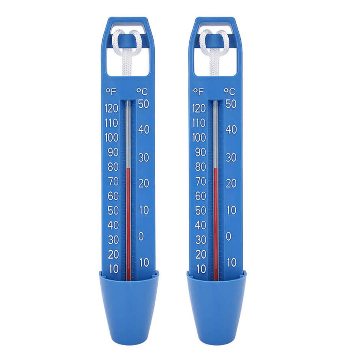 2Pcs 24.5x4.2cm Swimming Pool Floating Thermometer Temperature Meter for SPA Sauna Hot Spring