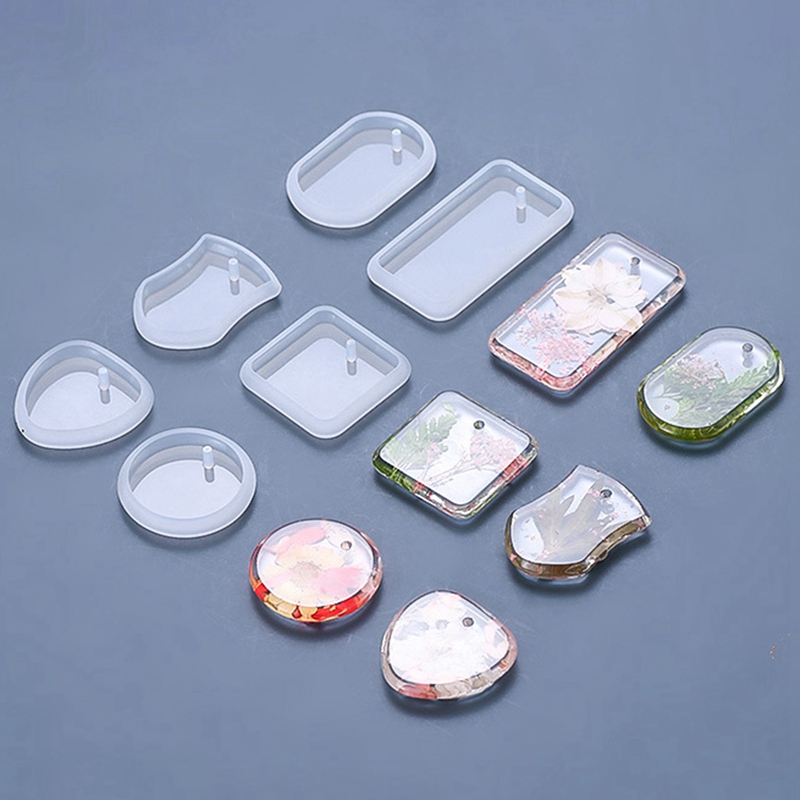 DIY Keychain Pendant Silicone Mold Set Crystal Epoxy Mold Round