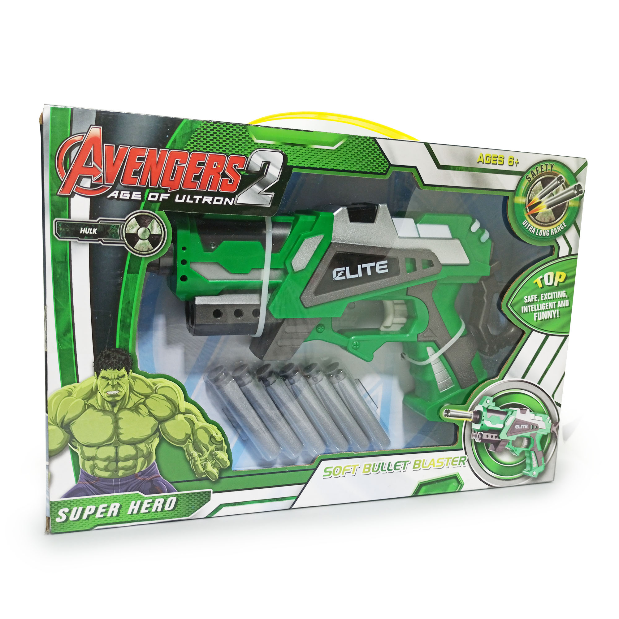 Nub Inspired Avenger’S Super Hero Captain- America Plastic Soft Blaster Toy Gun With Suction Target Board. 