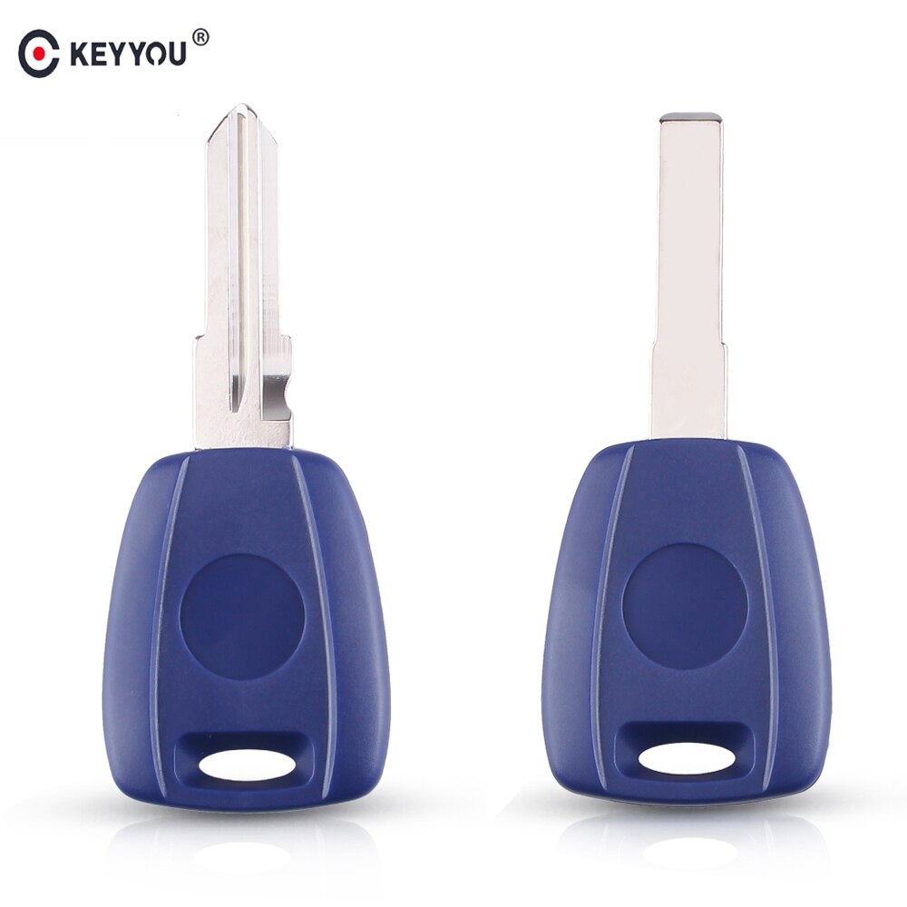 Car Key case Case For Fiat 500 Duo Bravo Transnder SIP22/GT15R Uncut Blade Key Blue Blank Case Replacement-GT15 Blade. 