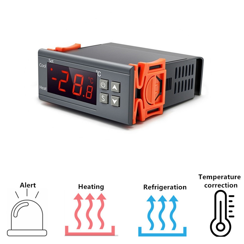 LED Digital Temperature Controller AC 110-220V 10A for Heater Freezer Fridge. 