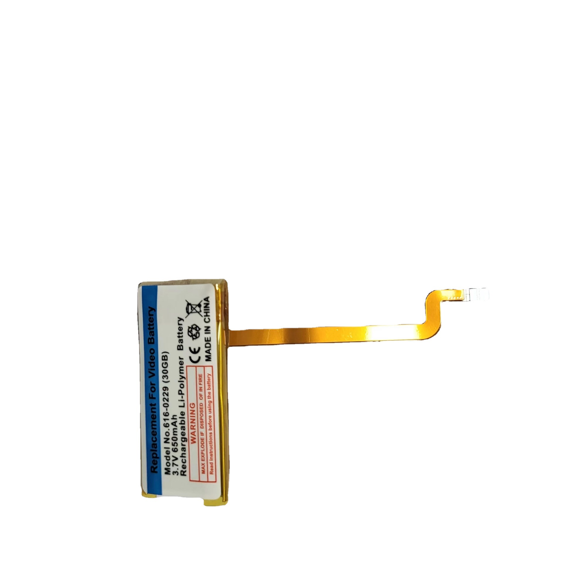 For iPod classic 5th 30GB 616-0229 3.7V650mAh Apple MP4 with built-in lithium battery. 