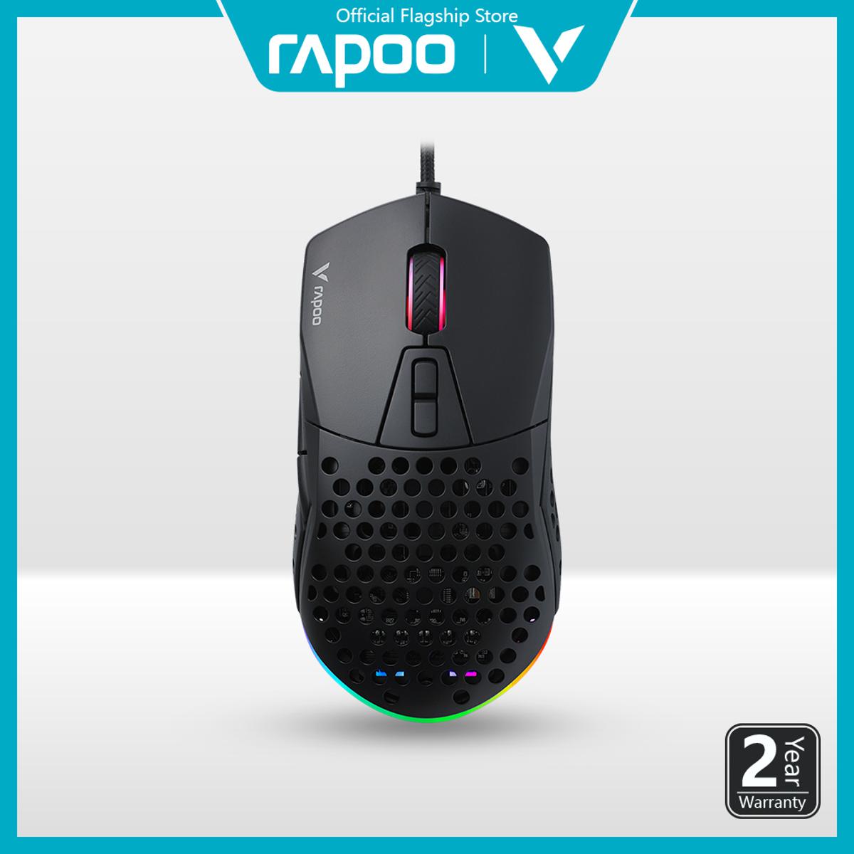 Rapoo VPRO V360 IR Optical Gaming Mouse Adjustable 6200 DPI Porous and ventilated with replaceable trimmings. 