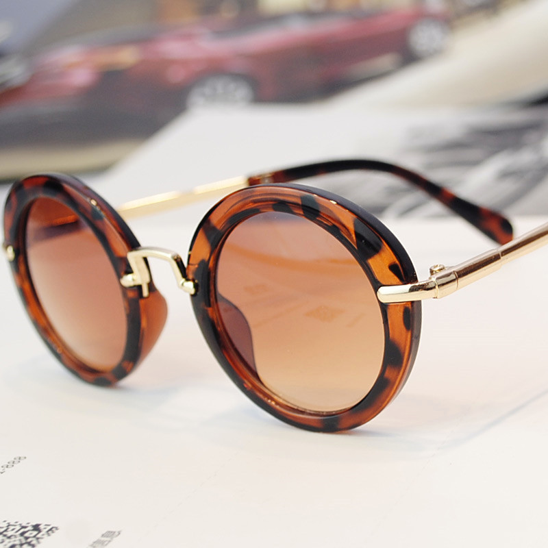 New Kids Sunglasses Kids Sunglasses Baby Glasses Round Frame Metal Toad Glasses Colorful Sunshade Glasses