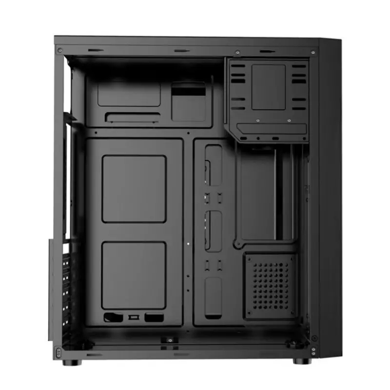CARBON Computer Case Game PC Desktop Steel Plat mATx ATX Gaming Tempered Computer Case HTPC Case For Household Office PC- Black. 