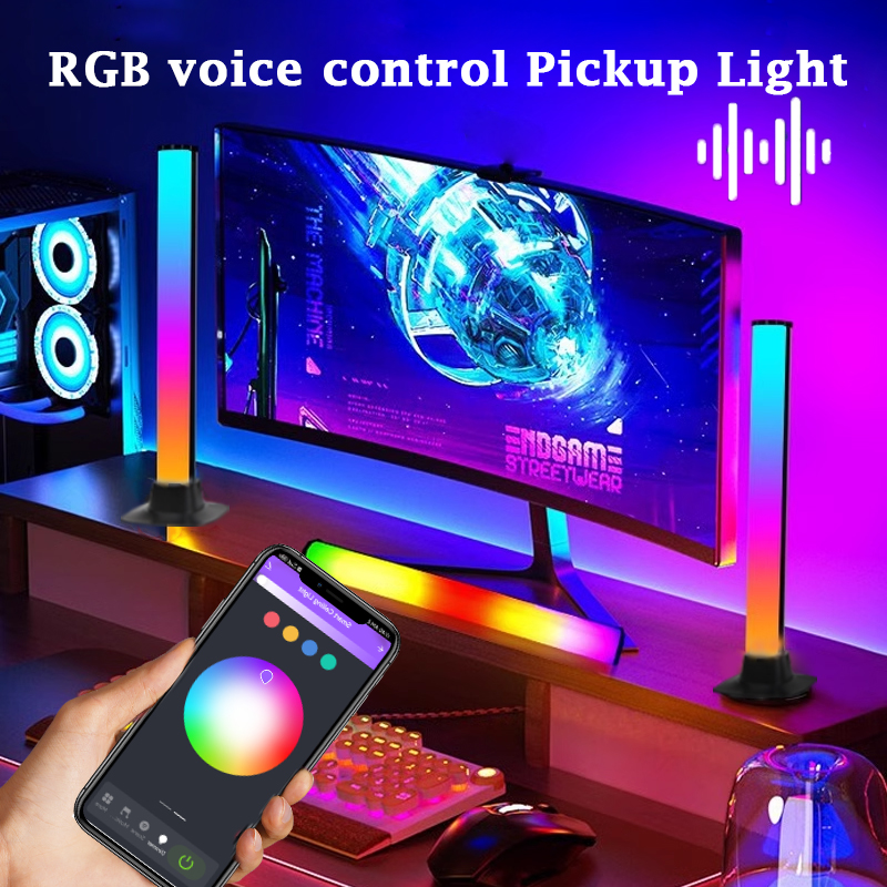 RGB Smart LED Light Bar App Control Pickup Lamp Music Rhythm Atmosphere Lighting for Computer Gaming Desktop Decor Colorful Lamp. 