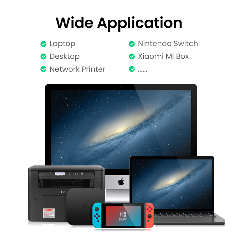 UGREEN USB Ethernet Adapter USB 3.0 Network Card to USB RJ45 Lan for PC Windows 10 Xiaomi Mi Box 3/S Nintend Switch Ethernet USB. 