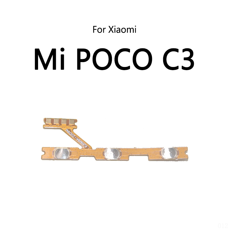 Power Button Switch Volume Mute Button On / Off Flex Cable For Xiaomi Mi POCO C3 C40 M4 Pro 5G 4G M5 M5S Pocophone. 
