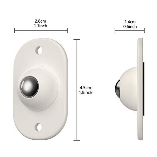4x self-adhesive mini pasta swivel caster, universal caster under storage box, 360 degree rotating universal pulley for various storage boxes of furniture.. 