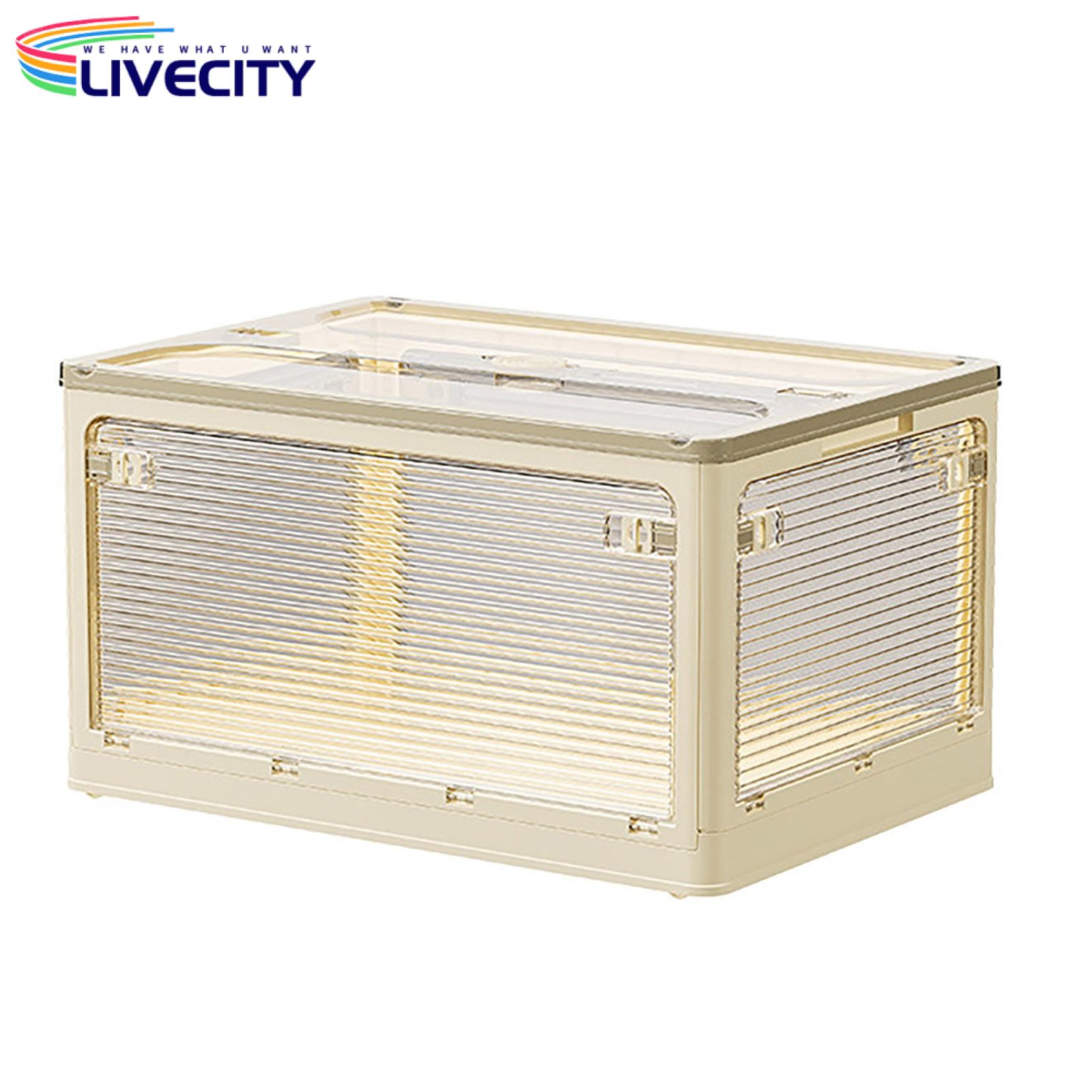Accessory Organization Boxes Large Capacity Stackable Storage Box with Lids for Closet Organization Portable Transparent Baffle Design Ideal for Stackable Storage Bins