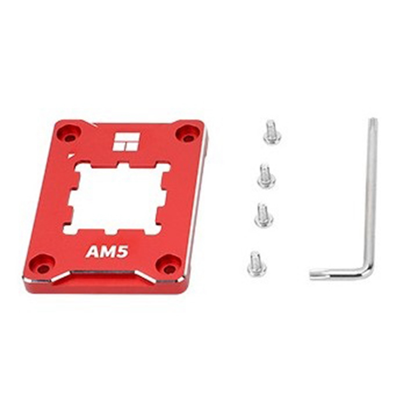 For AMD- RED AM5 CPU Mounting Frames Multi-Functional Convenient Practical Portable Cooling Chassis, Black Easy Install. 