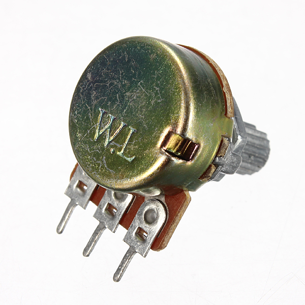 2Pcs- 3 Pin 100K Potentiometer Panel Mount 100K Ohm 1/2 Watt 3 Terminal Leads Single Gang Linear Taper Rotary Potentiometer 100K Ohm Adjustable Variable Resistor Volume Pot. 