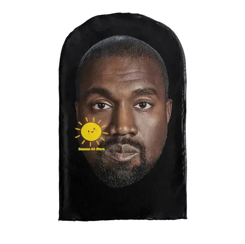 Relax New 3D Printed Kanye Mask Drake Elastic Mesh Full Face Mask for Unisex Cosplay Headwear Party Simulation Balaclava Hat Headgear. 