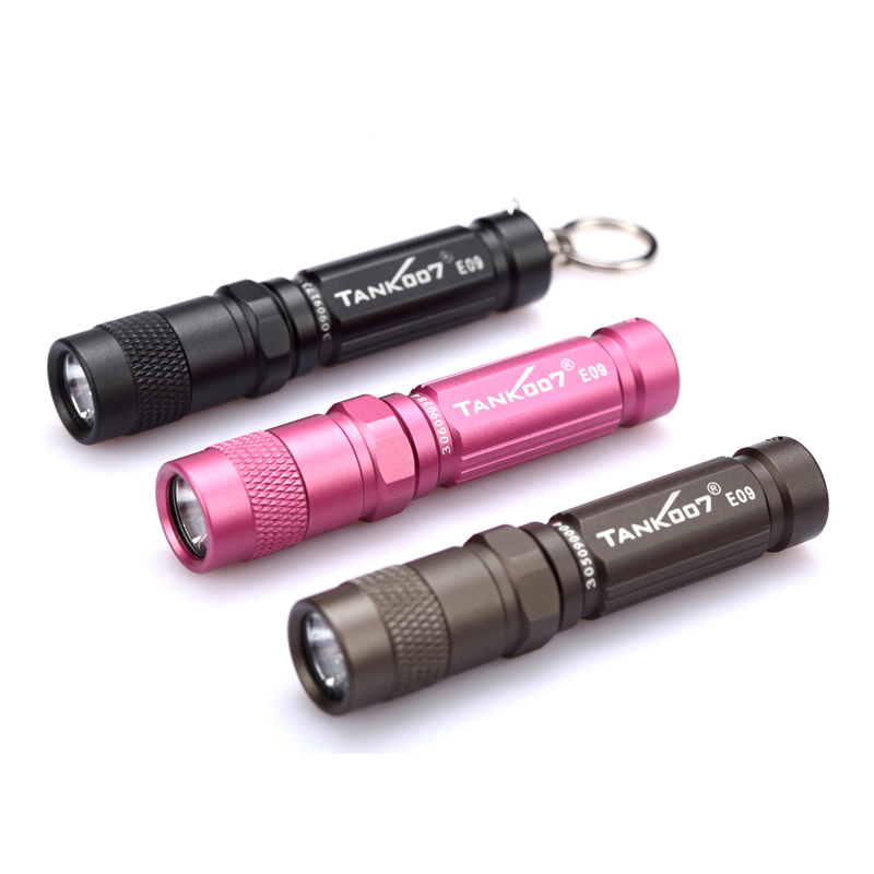 Tank007 E09 Mini Flashlight Portable Outdoor EDC Pocket Light Keychain Torch 3 Modes IPX-8 with AAA Battery For Emergency. 