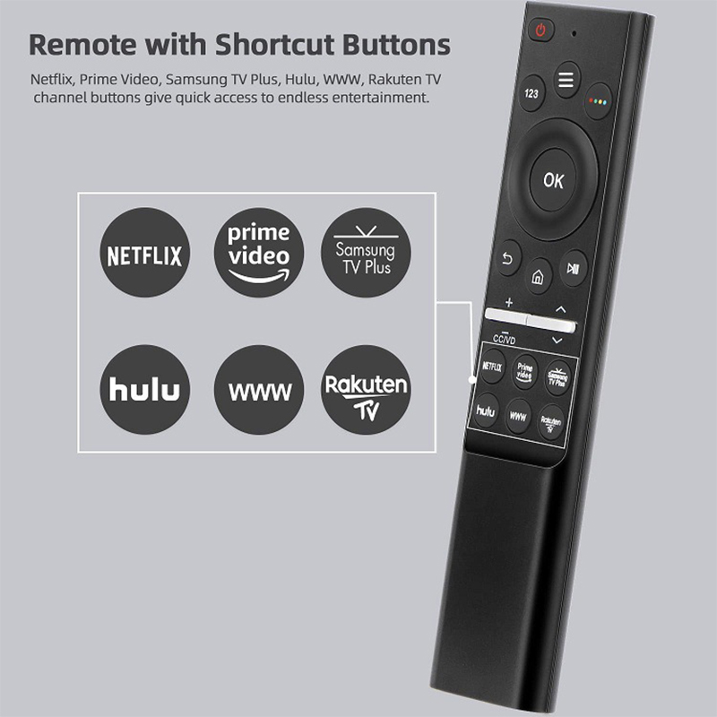 2023 New Universal Bluetooth Voice Remote Control Compatible With Samsung LED QLED 4K 8K UHD HDR Smart TVs Netflix Prime Video Eatop. 