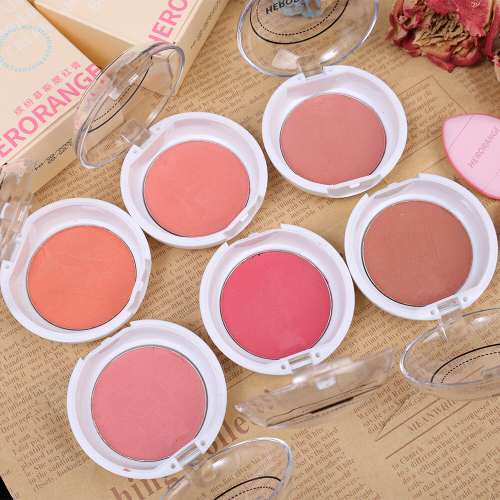 Mochi Poke Cheek Red Mud Natural Matte Soft Mist Monochrome Expanded Color Blush Paste. 