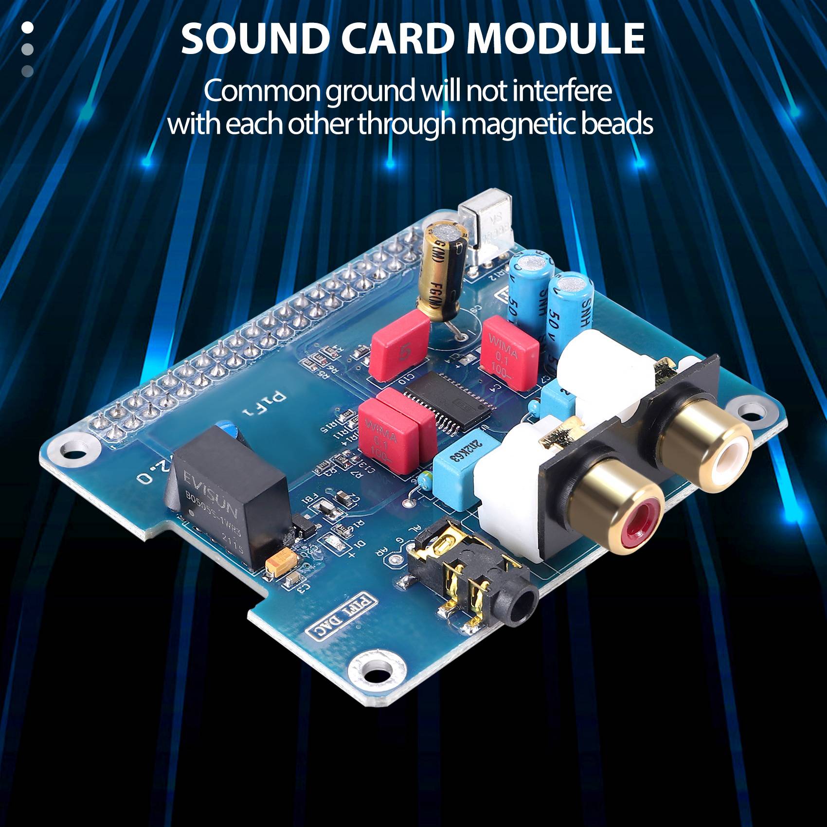 PIFI Digi DAC+ HIFI DAC Audio Sound Card I2S interface for Raspberry pi 3 2 Model B B+ Digital Audio Card Pinboard V2.0 Board SC08. 
