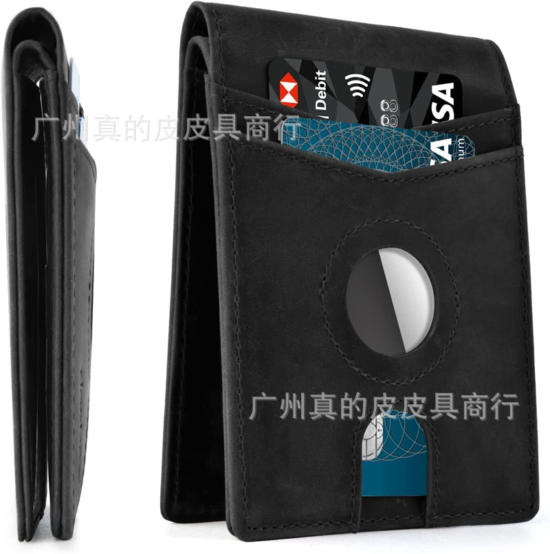 thin FI multi ot men's creatie wallet with beautiful money clip, new traer Airtag protectie card bag. 