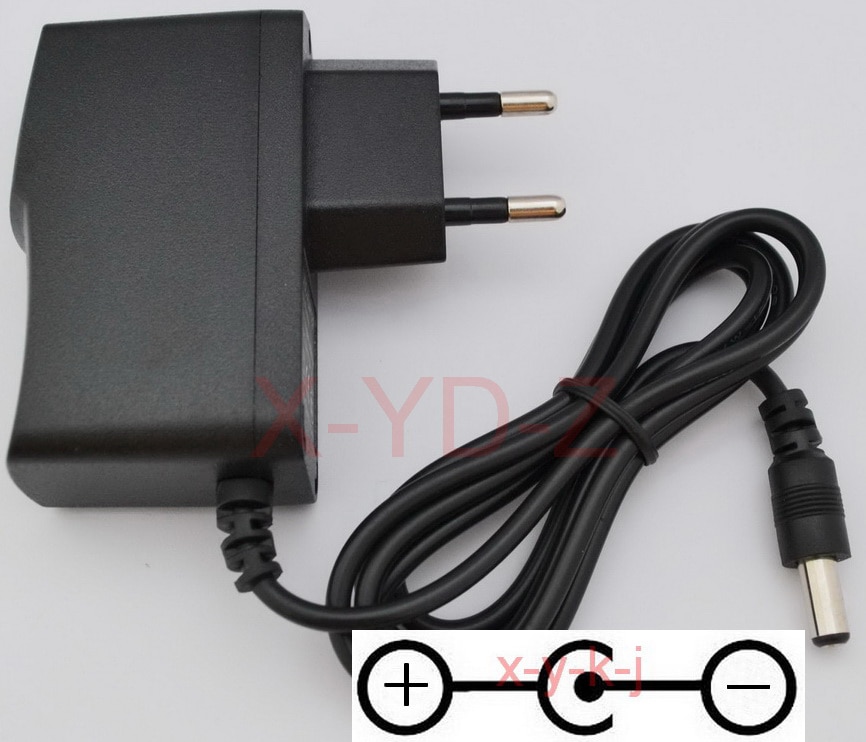 1PCS High quality AC/DC 9V 1A Switching Power Supply adapter Reverse Polarity Negative Inside EU plug 5.5mm x 2.1mm-2.5mm. 