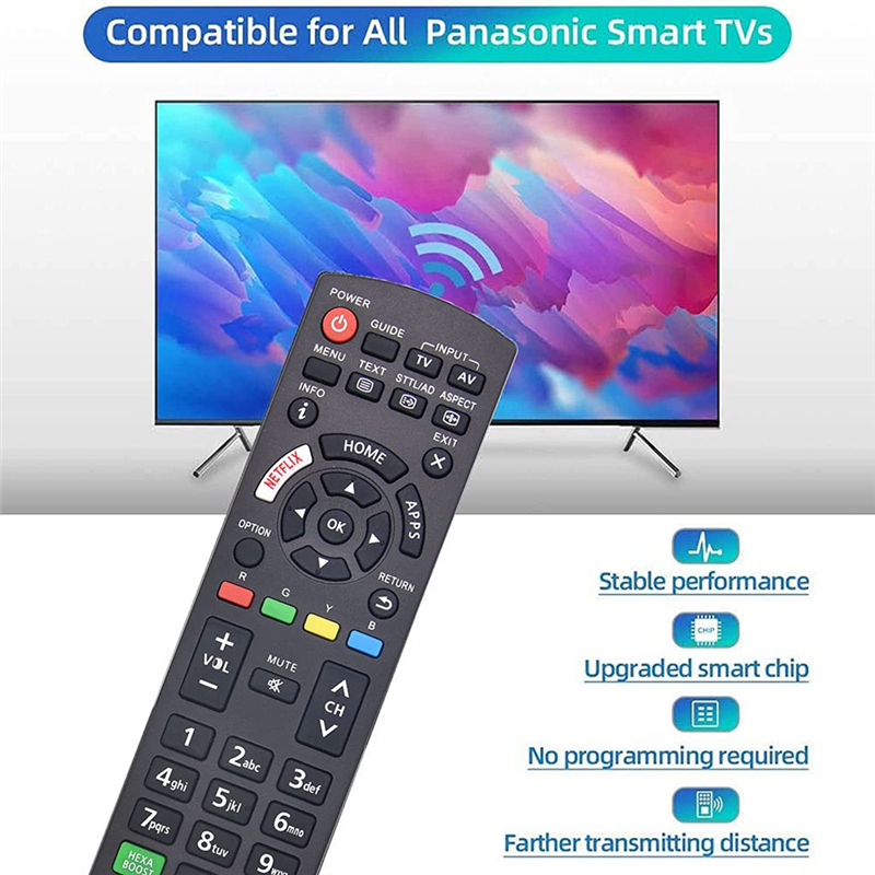 TV Remote Control for Panasonic TV for Panasonic Viera LCD LED 3D TV with Netflix, My App Buttons. 