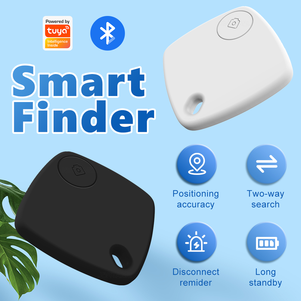 ROVF Tuya Bluetooth Key Finder Wireless Smart Tracker Anti-lost Tracker Child Bag Wallet APP Record 80DB for Phone Key Bag. 