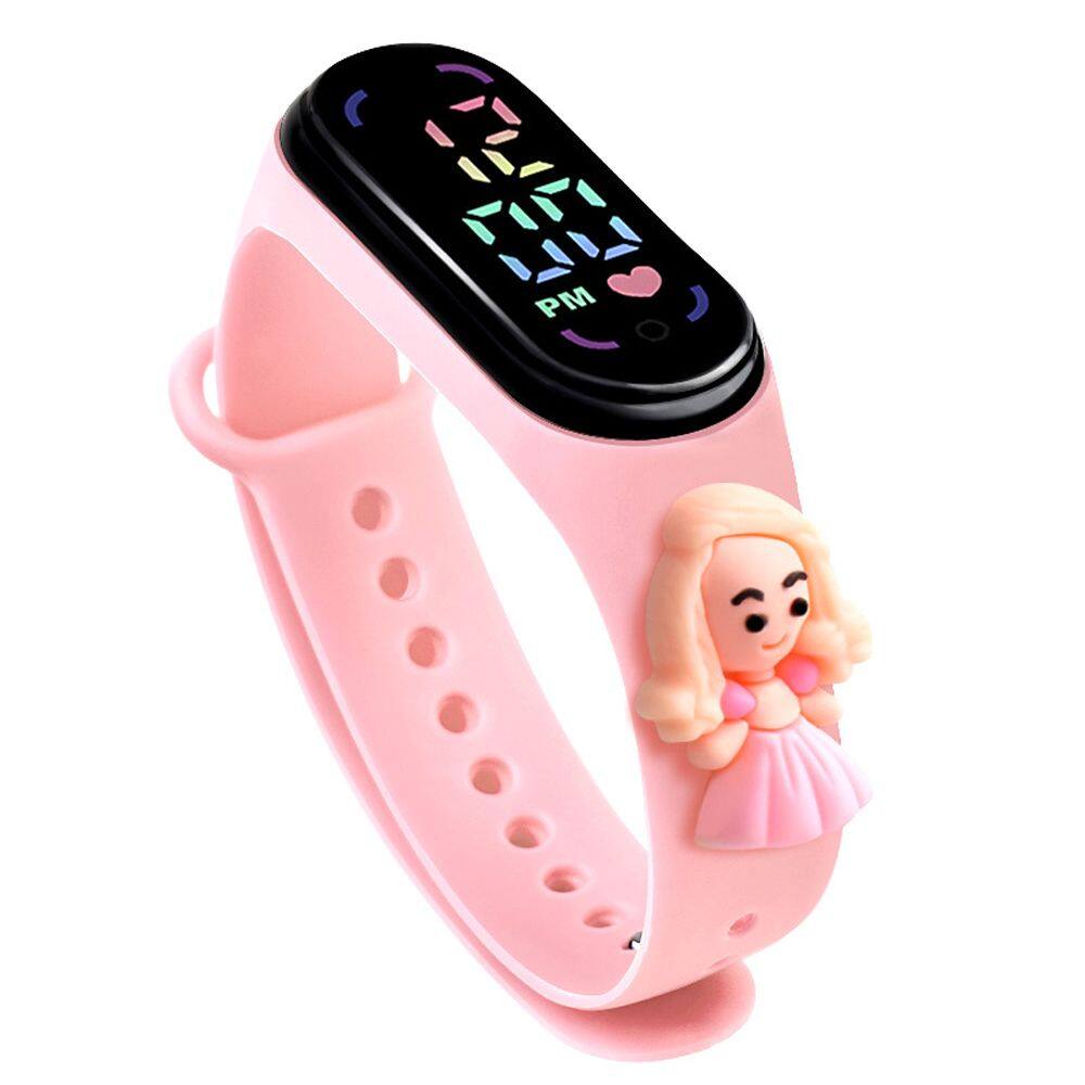 COSE Student Gift 3D Doll Waterproof Electronic Fashion Princess Sports Watch Cartoon Wrist Watch LED Digital Watch Children Watch. 