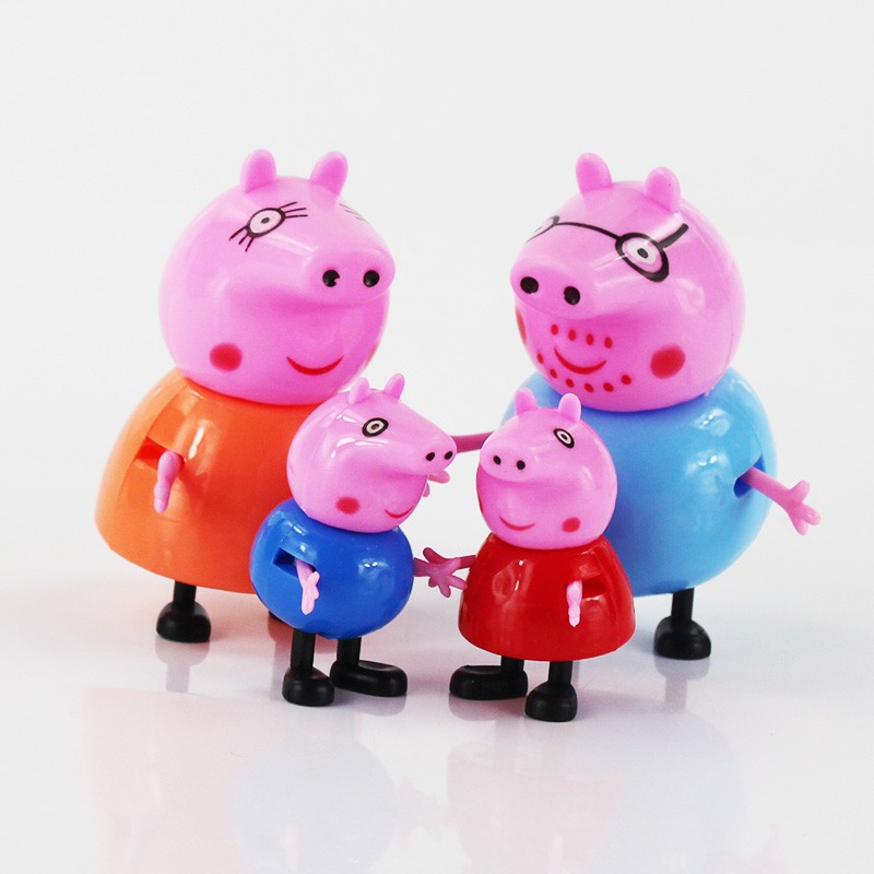 Peppa pig friend Action Figure Pelucia Anime Toys Boy girl gift set