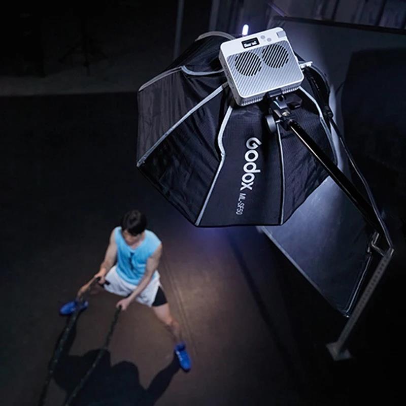 Godox ML100Bi LED ışıkları aksesuarları ML-CS30 ML-SF3030 sekizgen Softbox ML-L36 Lens reflektör ML-GB Bowens montaj adaptörü AK-B02. 