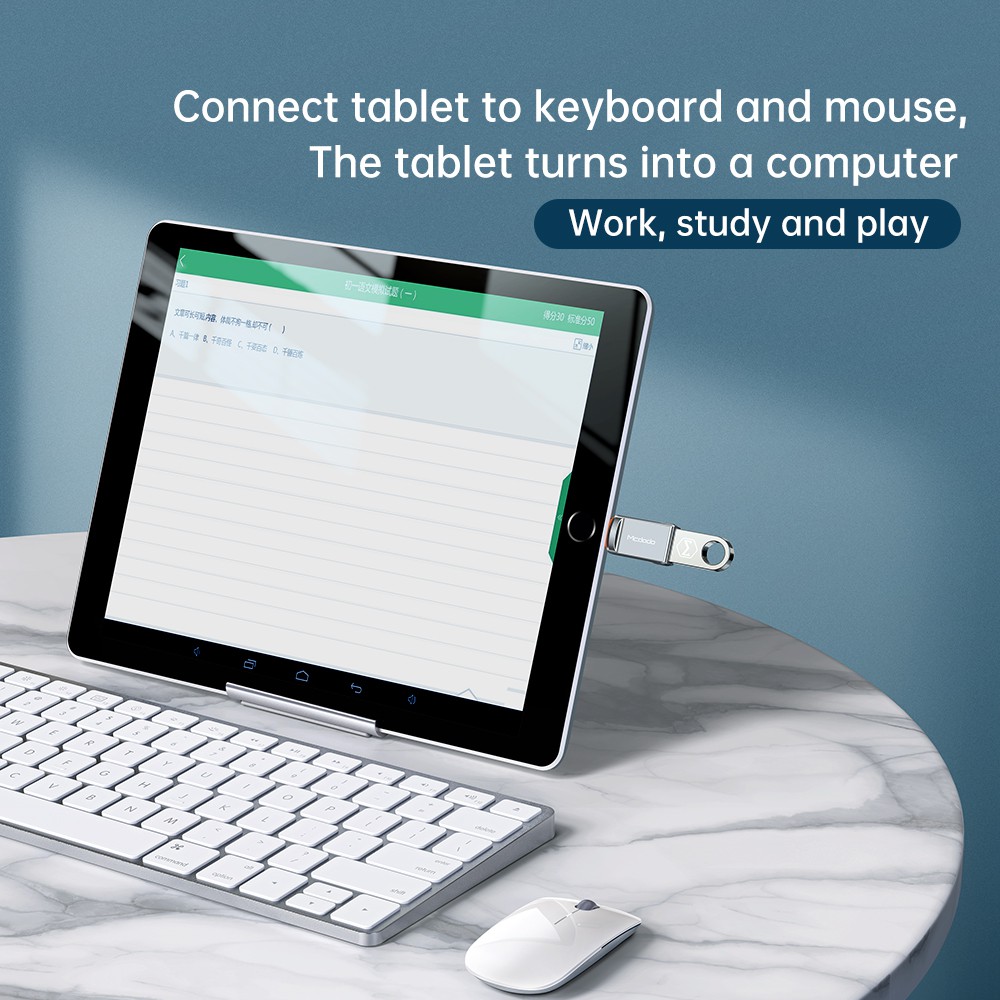 Mcdodo OTG-860/873 USB 3.0 Camera Adapter OTG Cable Compatible with Type C/ iP iOS 13 or Above. 