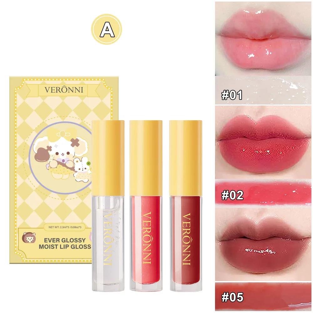 VERONNI 3 Pcs Lipstick Set Makeup for Women Waterproof Long Lasting Cosmetics Korean Makeup Matte lipstick. 