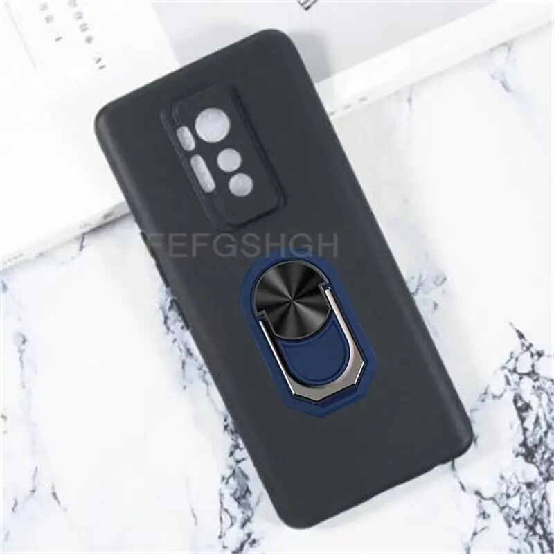 For Tecno Phantom X 6.7 AC8 Back Case Finger Ring Soft TPU Silicone Case For Tecno Phantom X AC8 Phone Cover. 