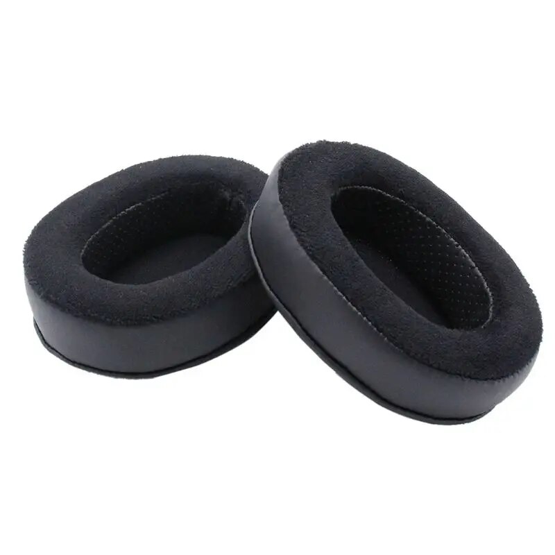 G5AA Hybrid Memory Foam Earpad - Black PU/Velour - Suitable For Large Over Brainwavz HM5 The Ear Headphones. 