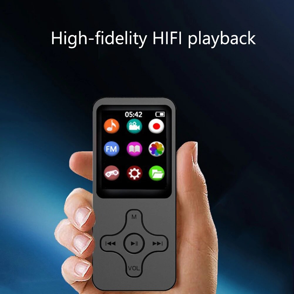 HiFi Mp4 Video Player with E-book/Recorder Bluetooth-compatible 5.0 Sports Walkman Multifunctional Video Walkman Support for OTG