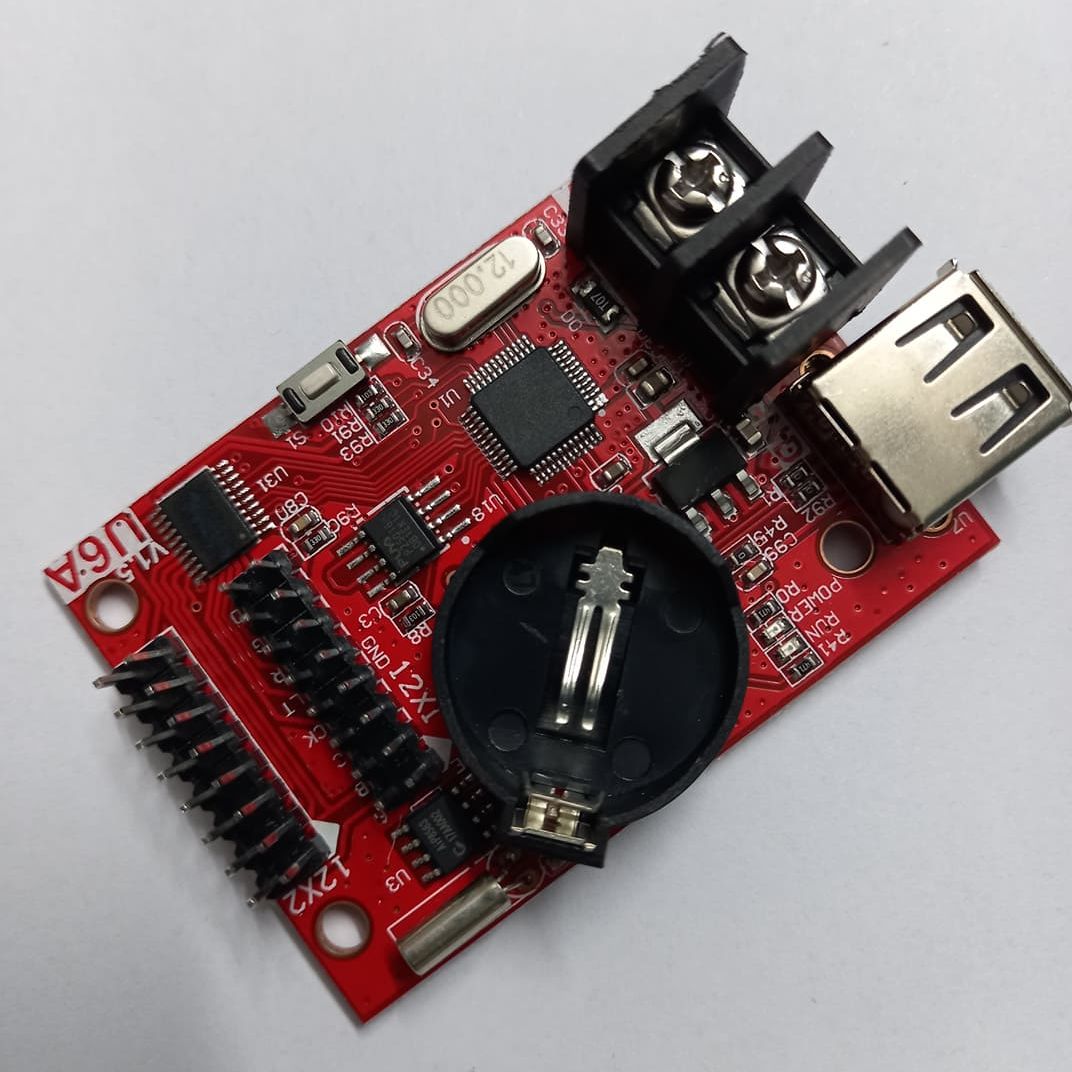 HD-U6A Single Color 320x32 Pixel 12 Led Control Card 2 Line Pixel Support U6A Driver Board  p10 p16 p20 Single Color Panel Replacement U6A LED Driver Control Board . 